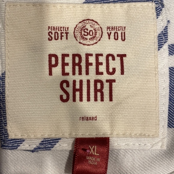 R womens Perfect Shirt long sleeve button up striped regular size shirt XL - Picture 3 of 3